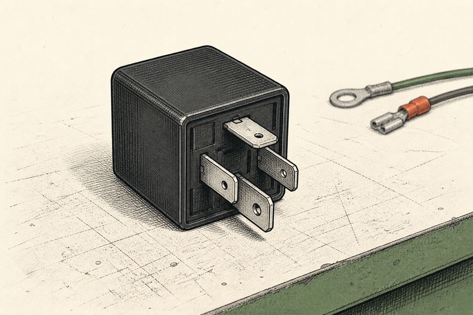 Generic relay illustration; the exact replaced relay was not recorded